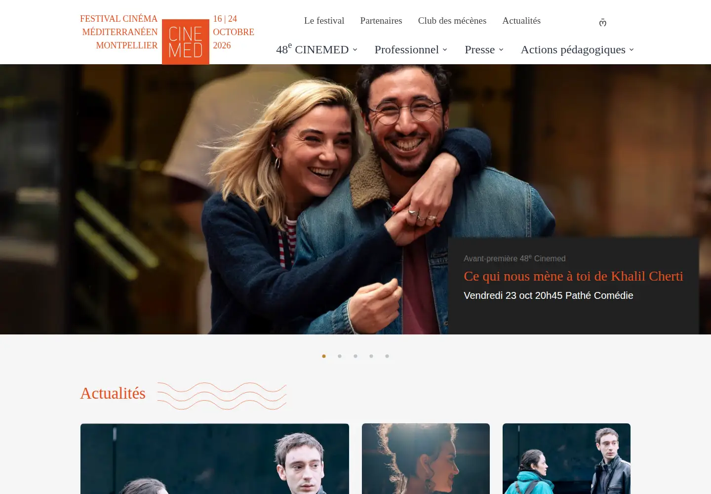 Screenshot of cinemed.tm.fr