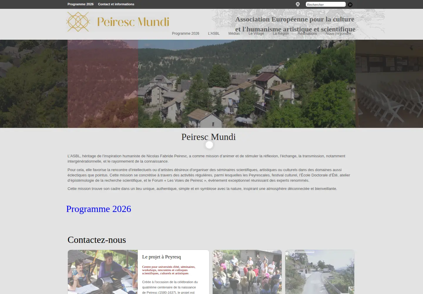 Screenshot of peiresc.org