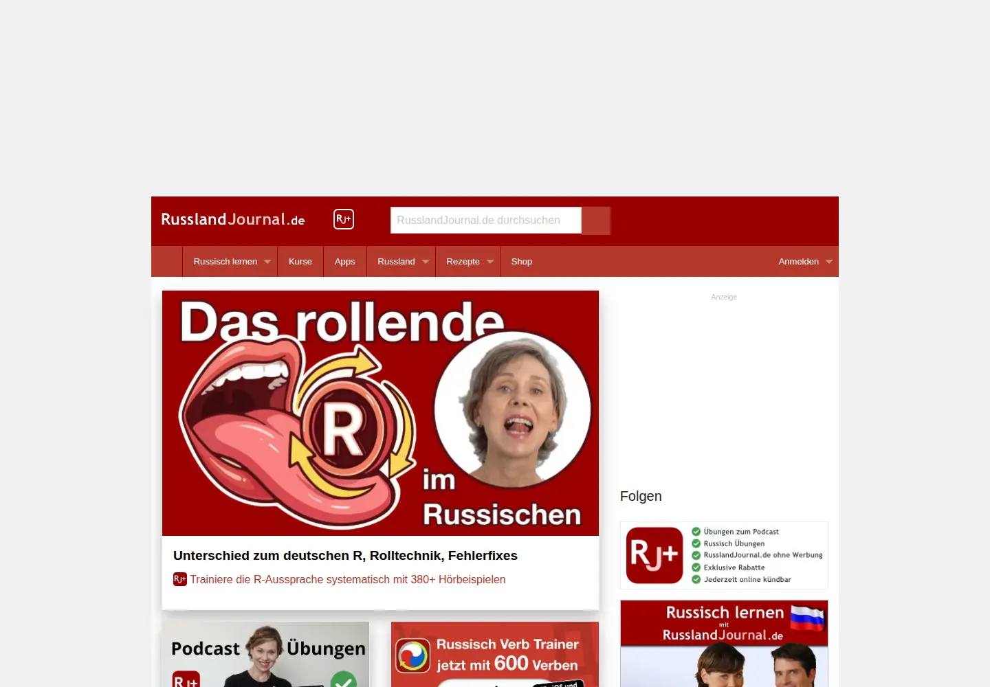 Screenshot of russlandjournal.de