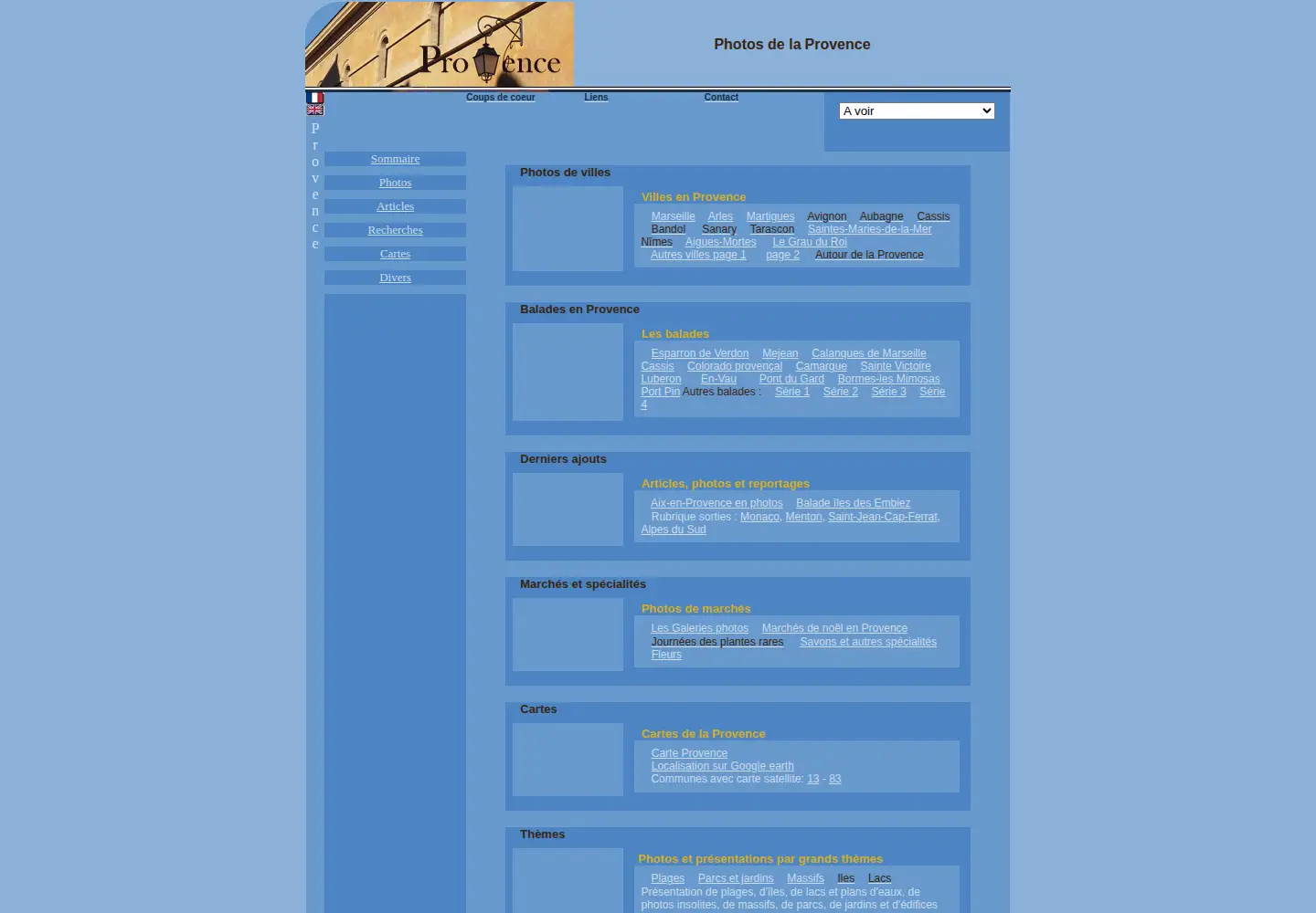 Captured homepage of web-provence.com in the current scan