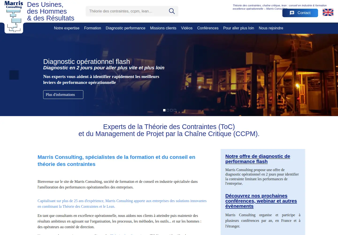 Captured homepage of marris-consulting.com in the current scan