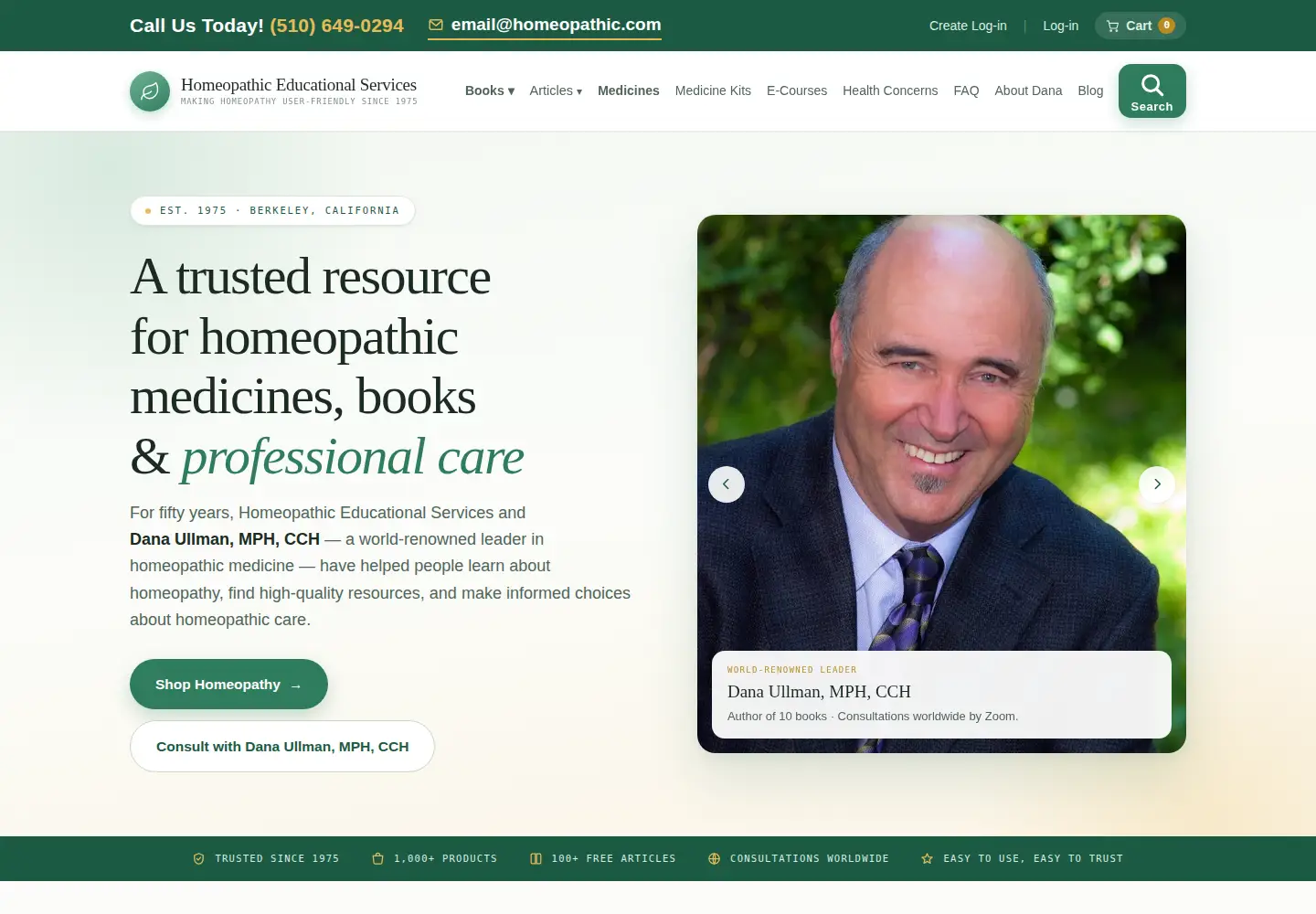 Screenshot of homeopathic.com