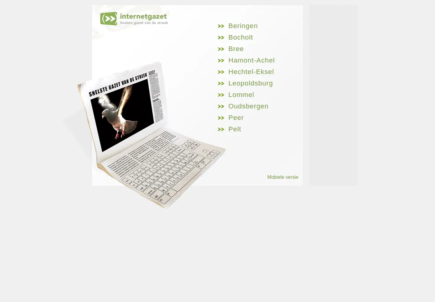 Screenshot of internetgazet.be
