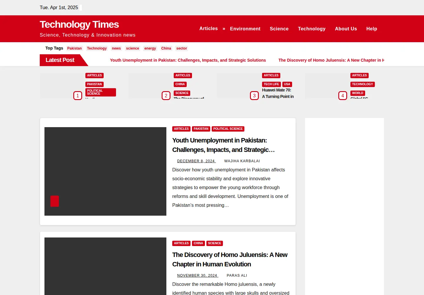 Screenshot of technologytimes.pk