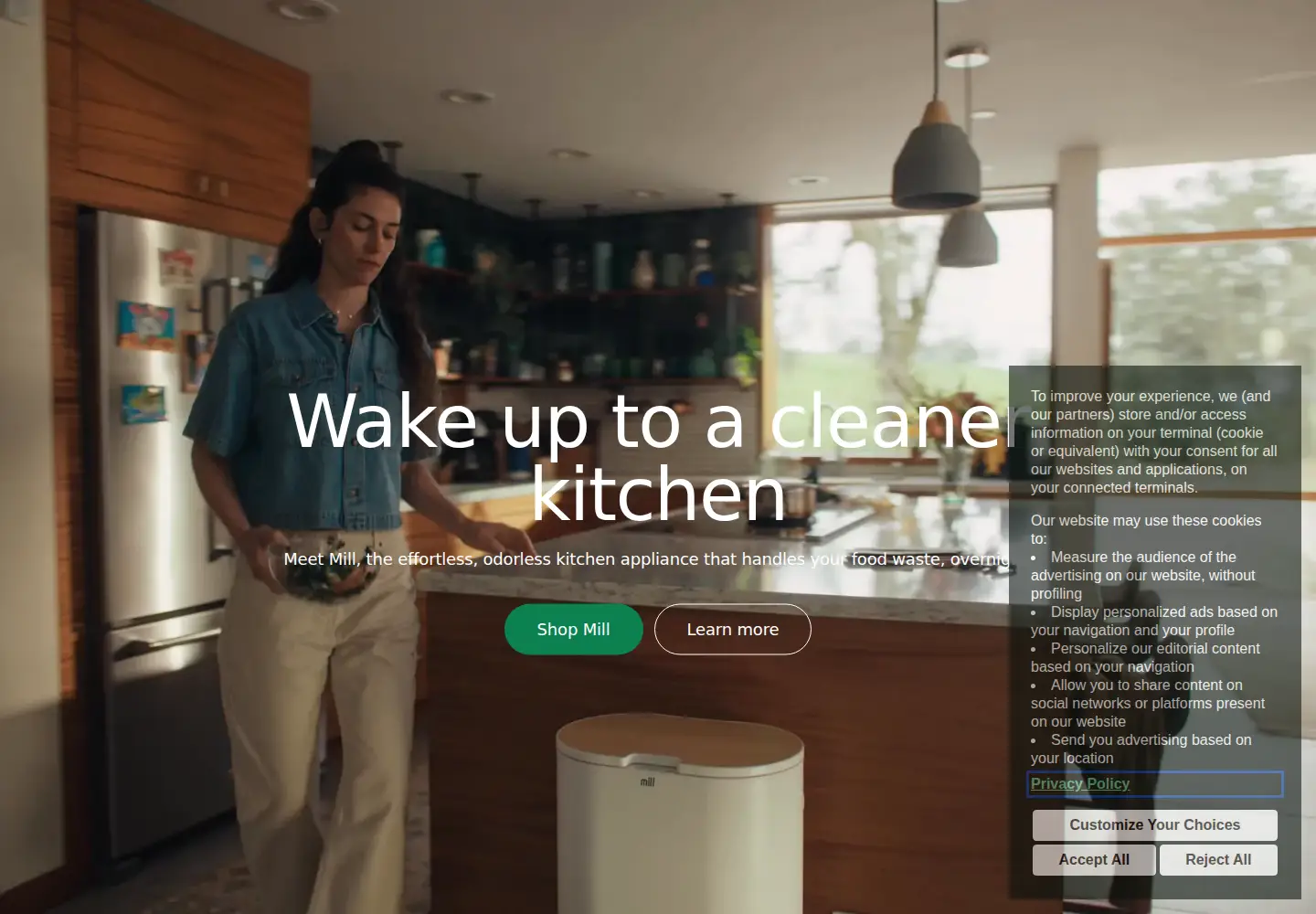 Screenshot of mill.com