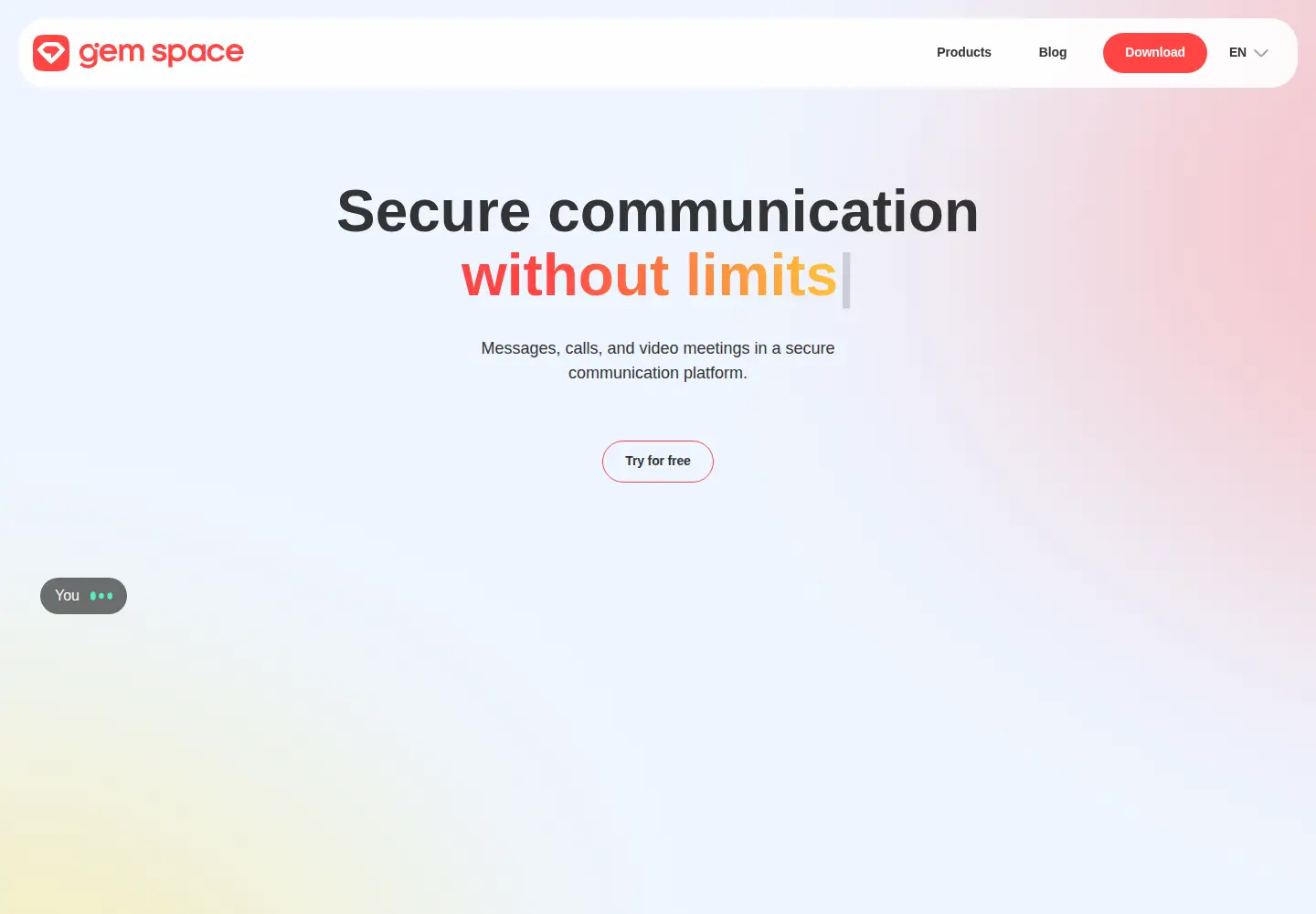 Screenshot of gemspace.com