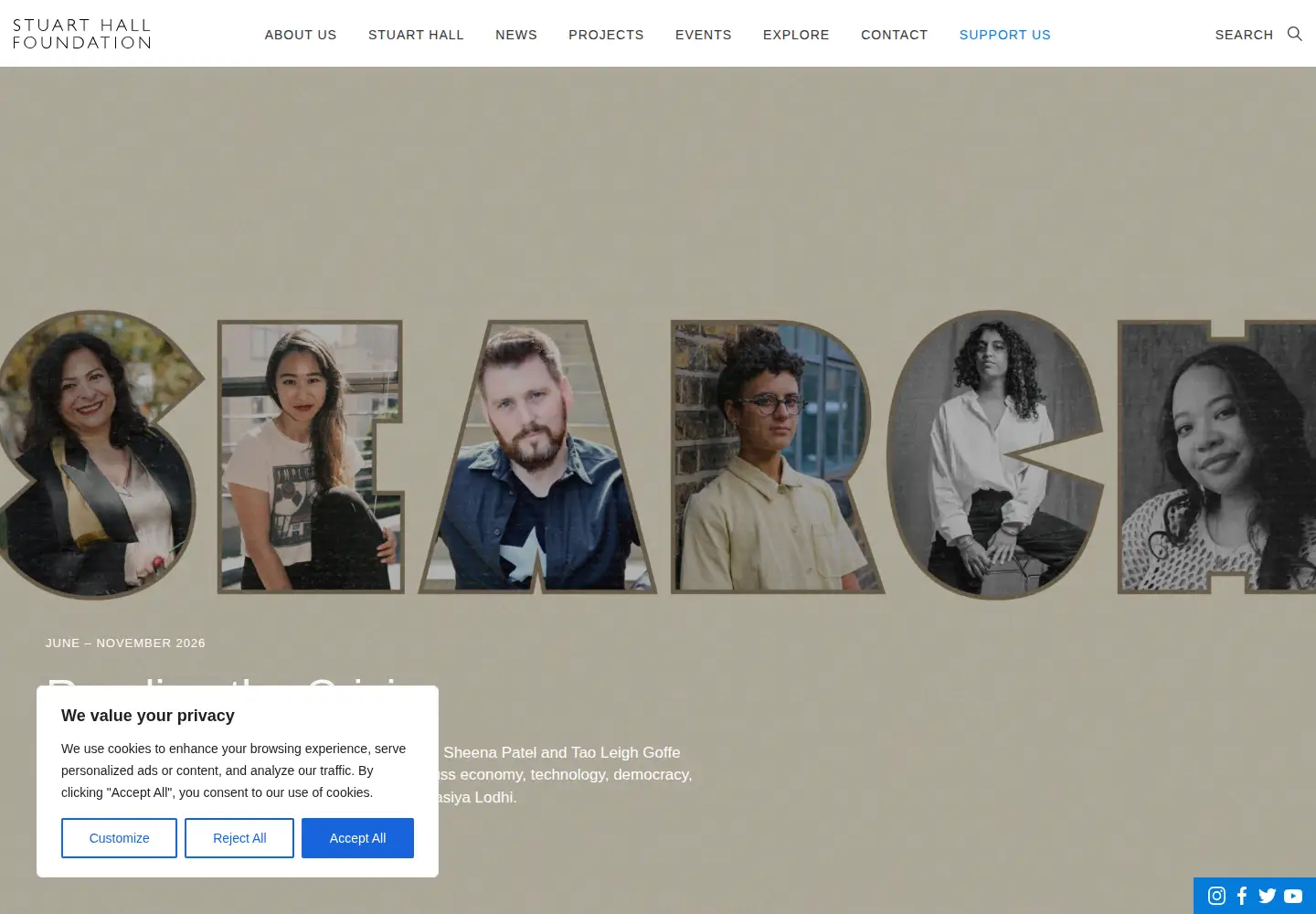 Screenshot of stuarthallfoundation.org