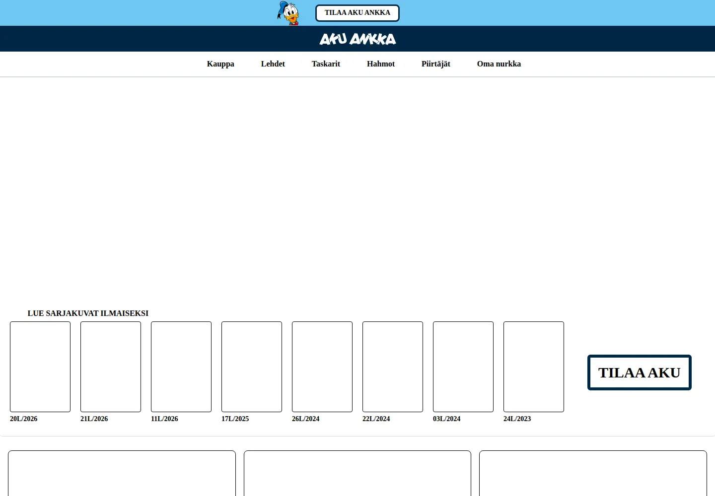 Screenshot of akuankka.fi