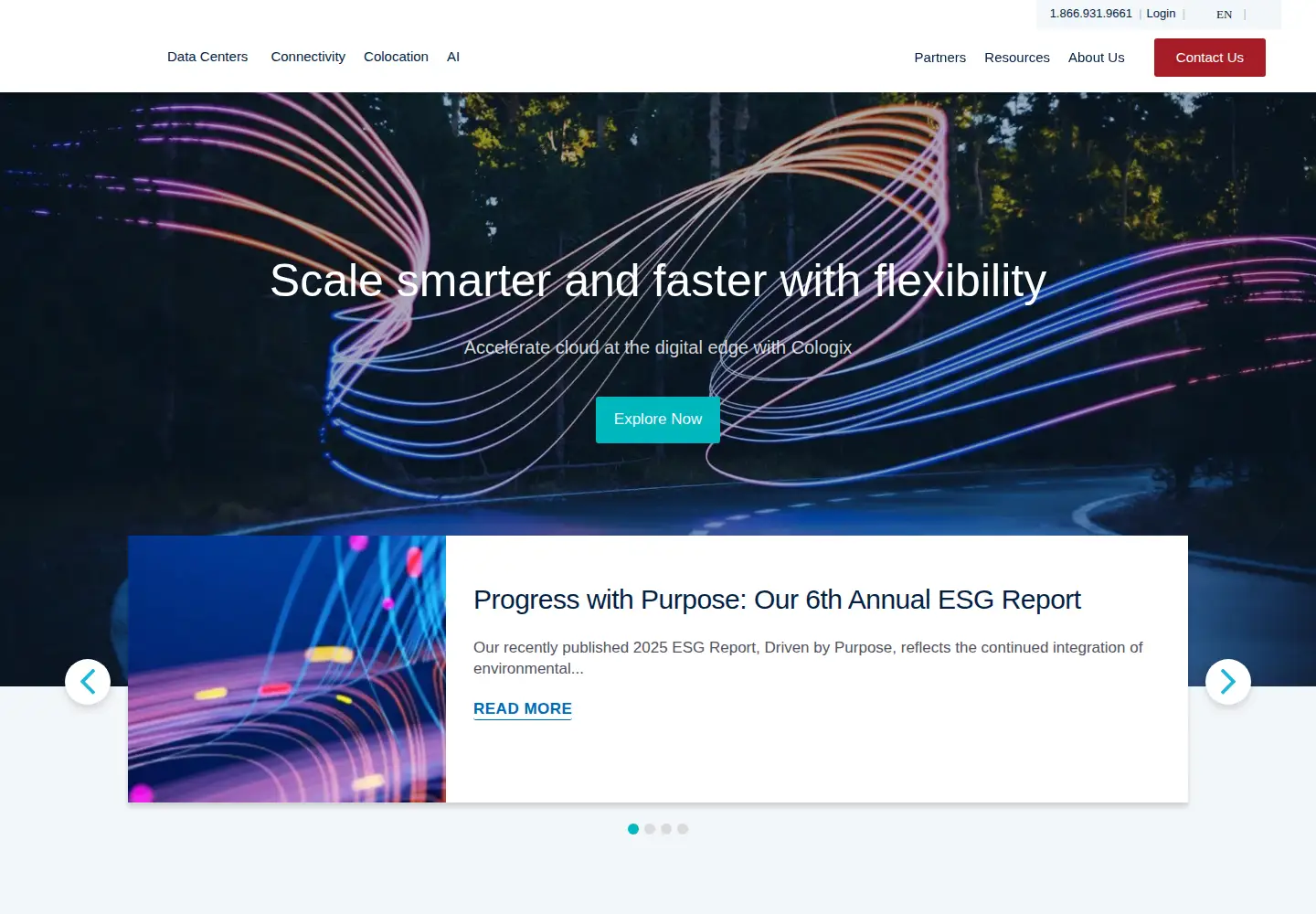 Screenshot of cologix.com