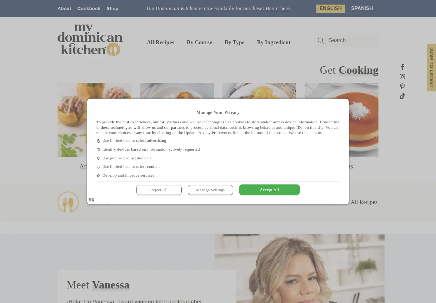Screenshot of mydominicankitchen.com