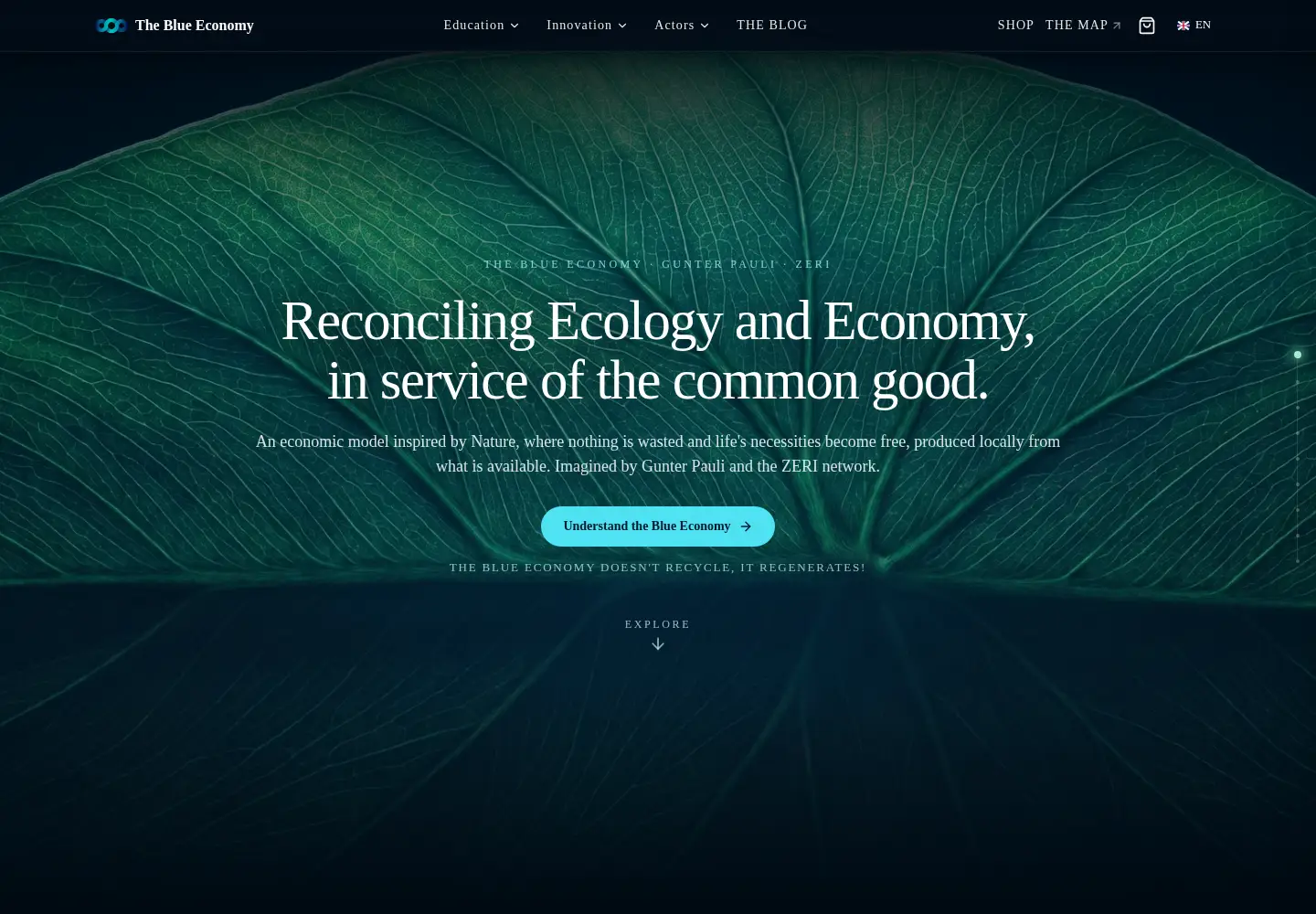 Screenshot of theblueeconomy.org