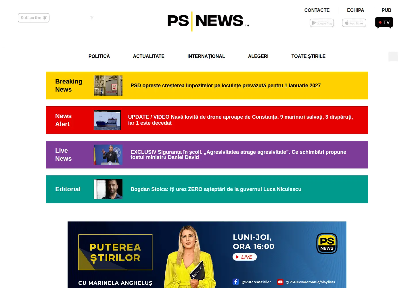 Screenshot of psnews.ro