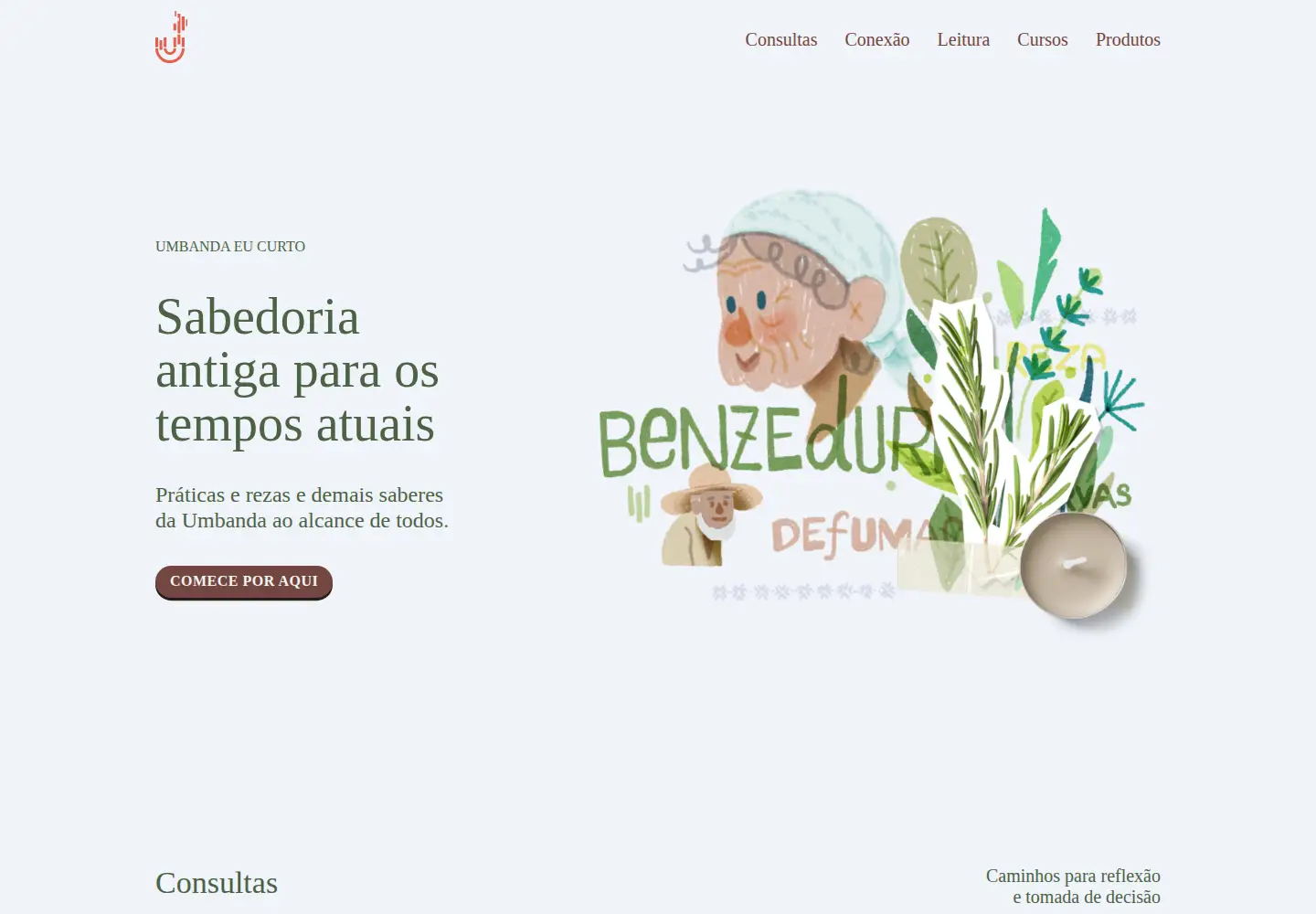 Screenshot of umbandaeucurto.com