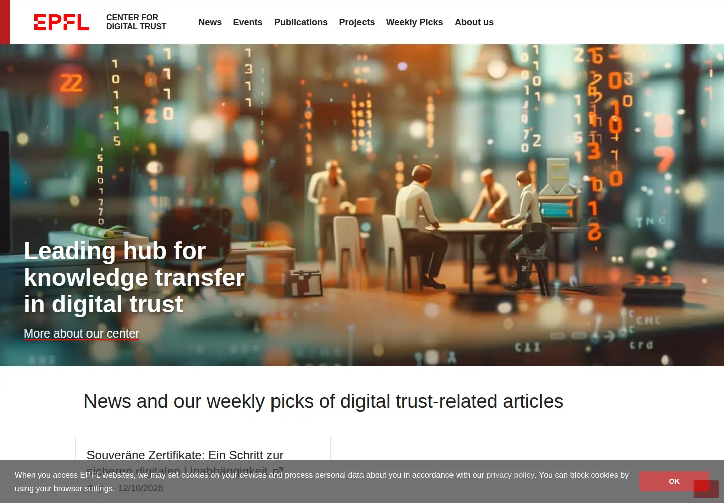 Captured homepage of c4dt.org in the current scan