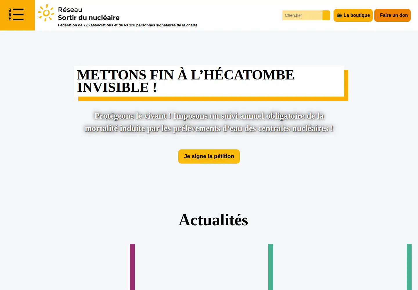 Screenshot of sortirdunucleaire.org