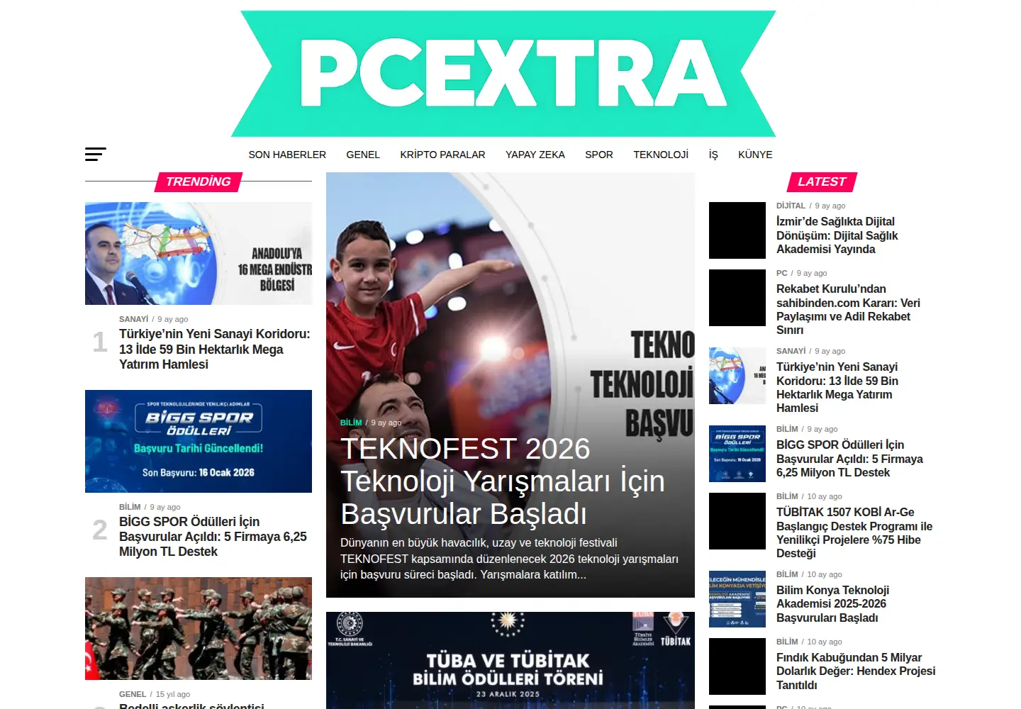 Screenshot of pcextra.com.tr