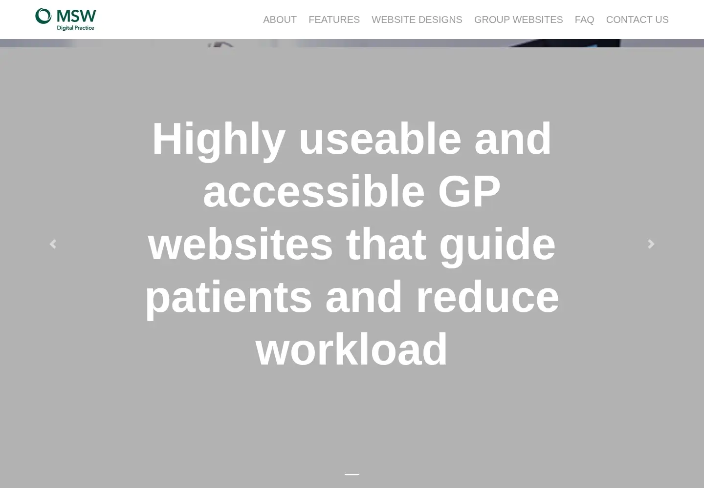 Captured homepage of mysurgerywebsite.co.uk in the current scan