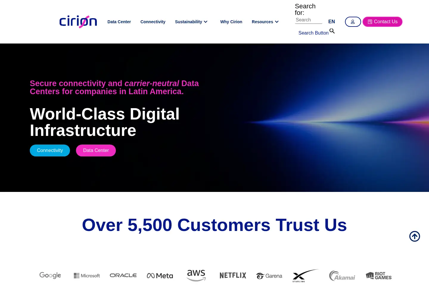 Screenshot of ciriontechnologies.com