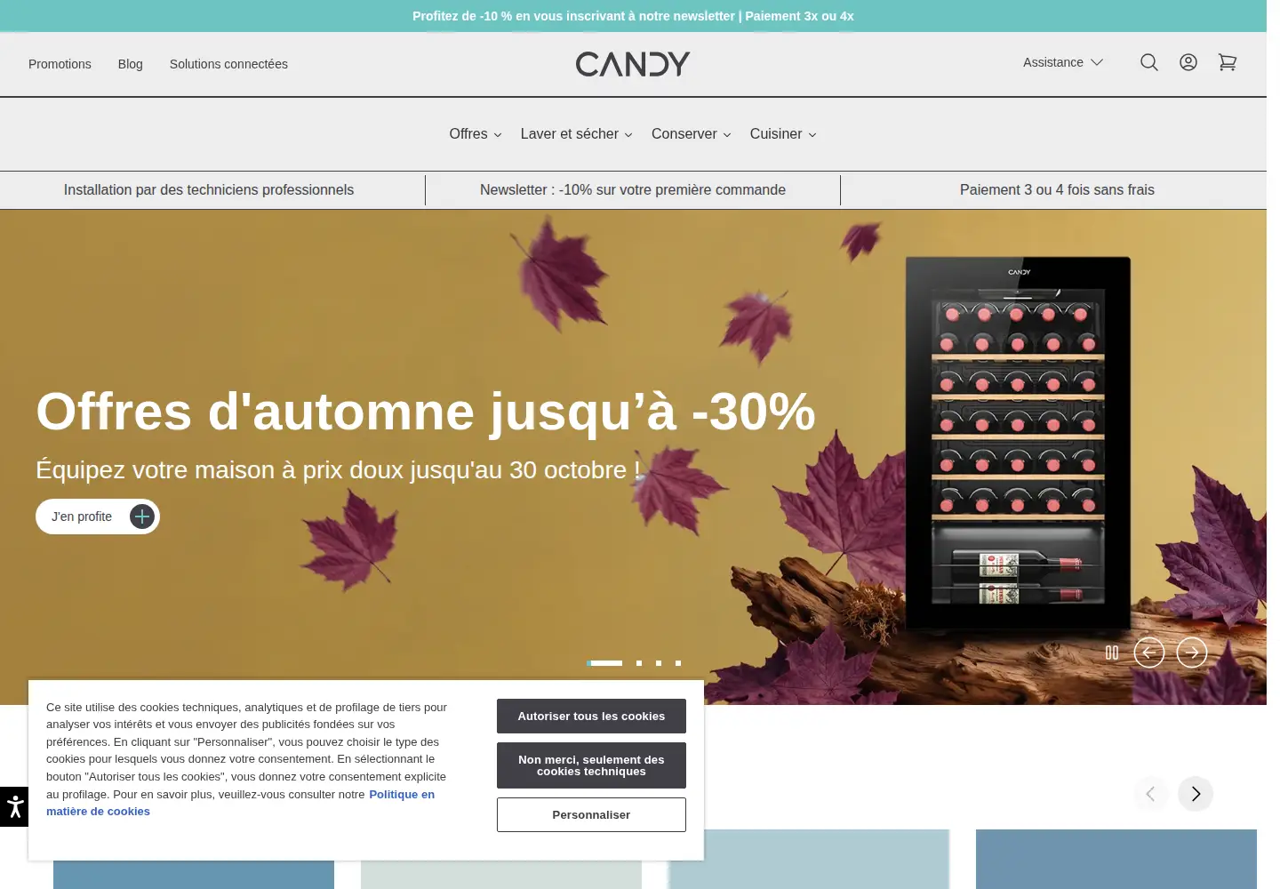 Captured homepage of candy-home.com in the current scan