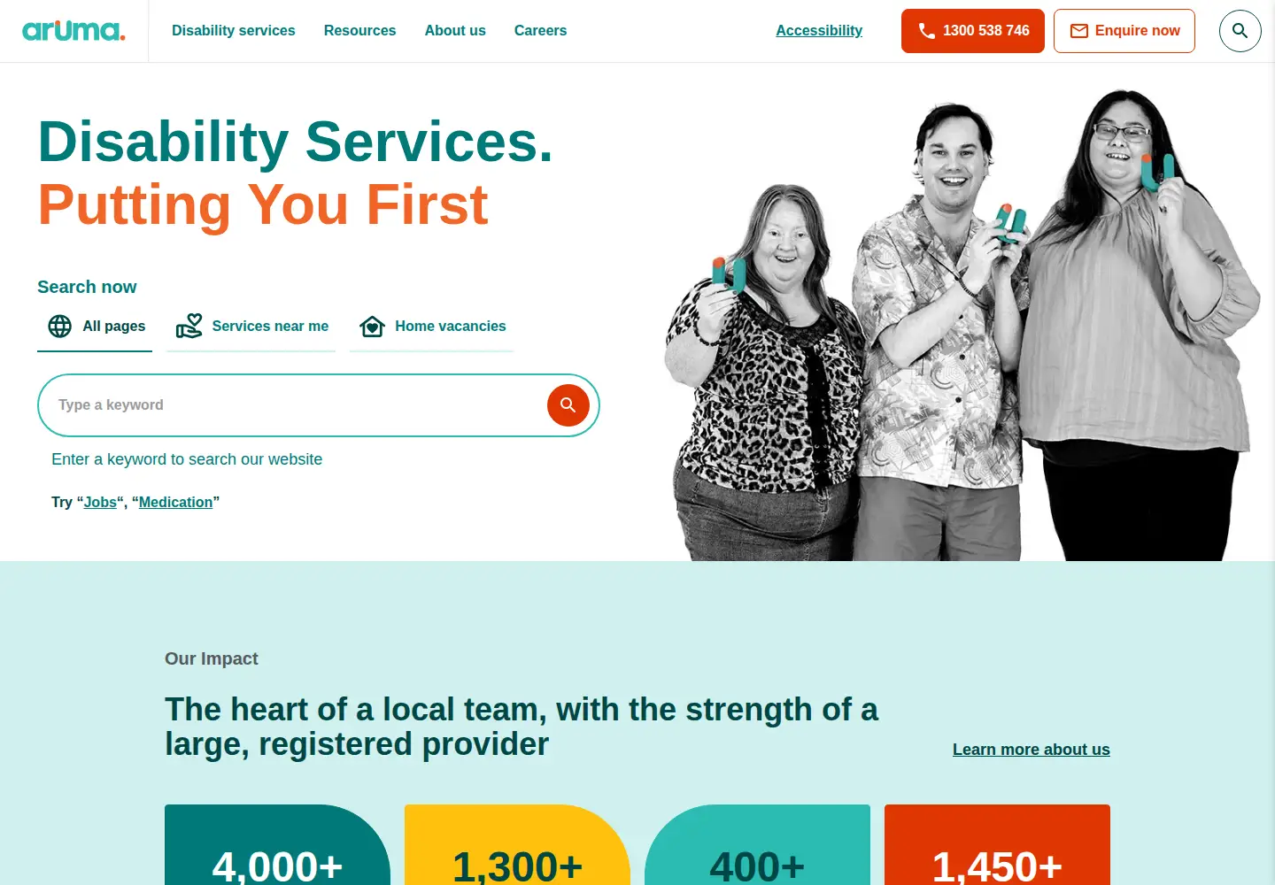 Screenshot of aruma.com.au