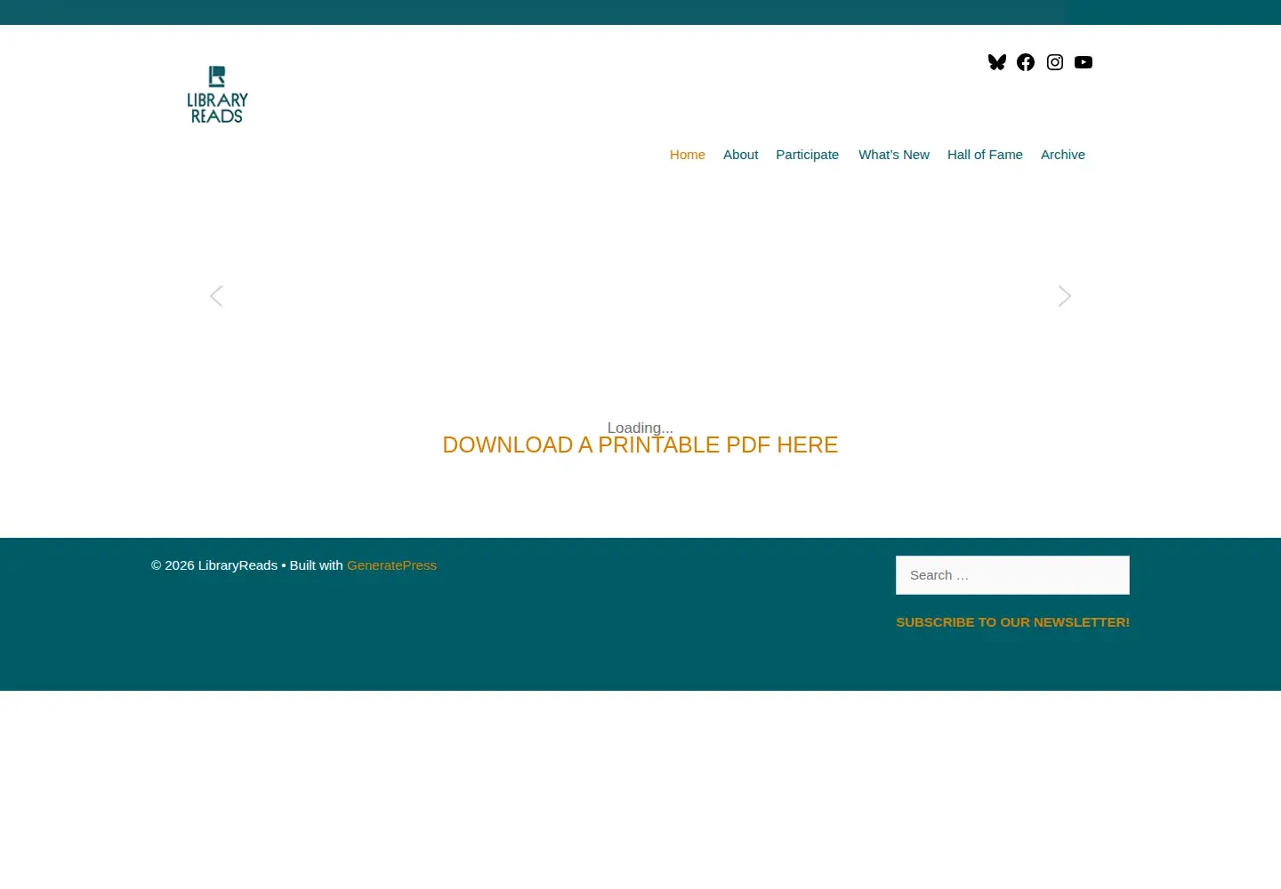 Screenshot of libraryreads.org