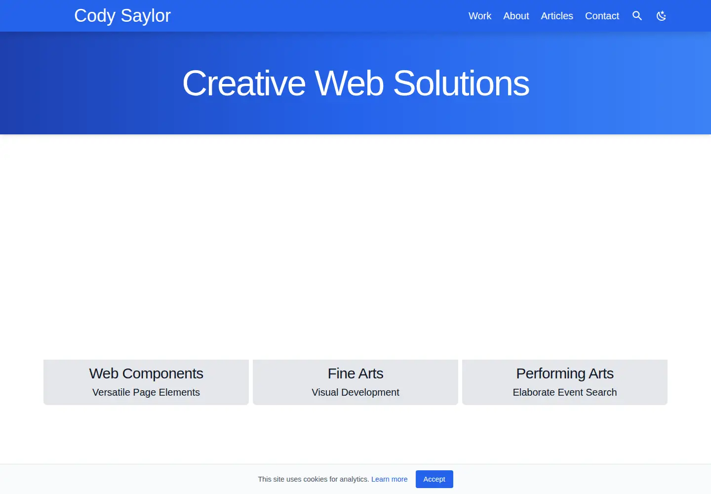 Screenshot of codysaylor.com
