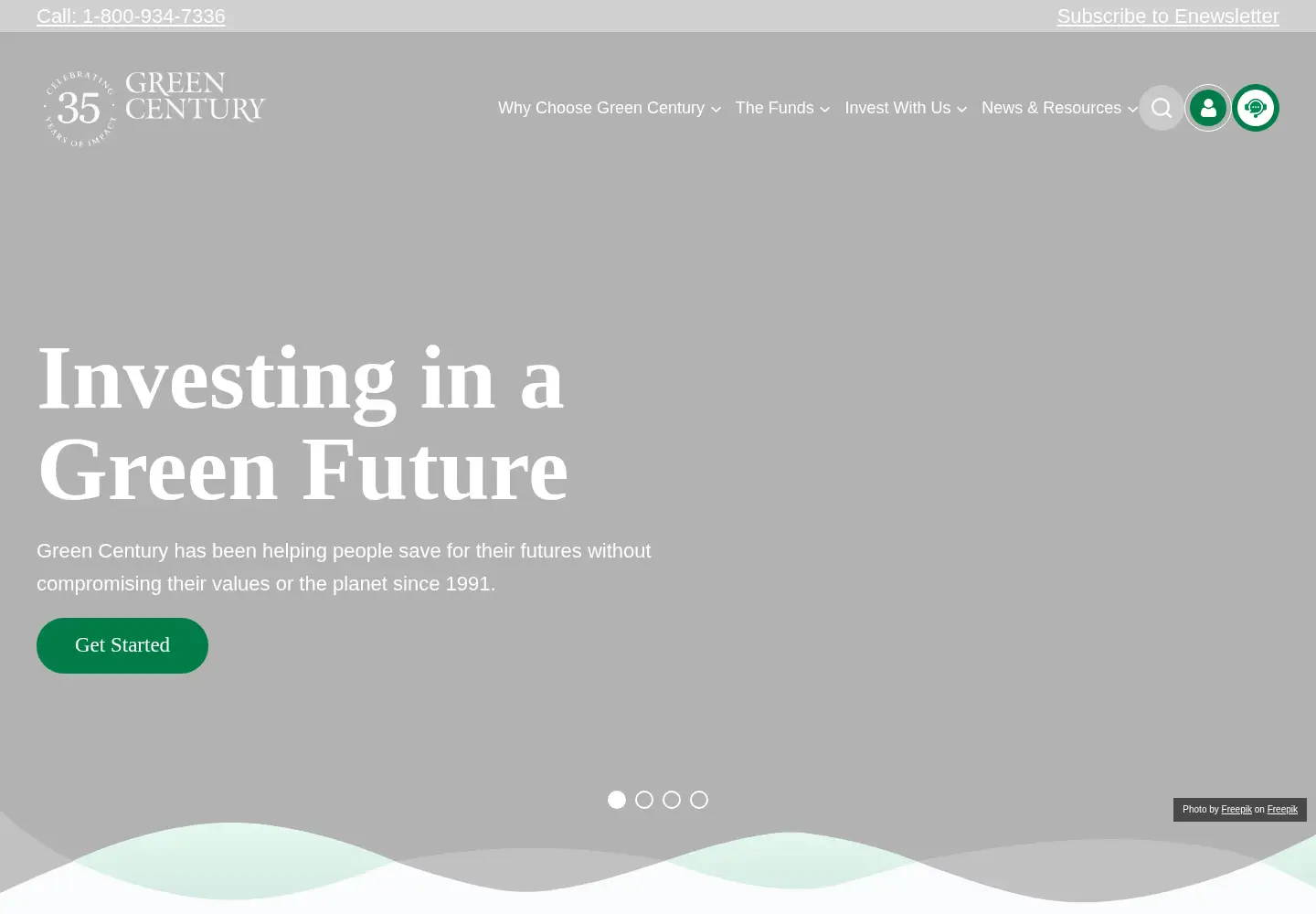 Screenshot of greencentury.com