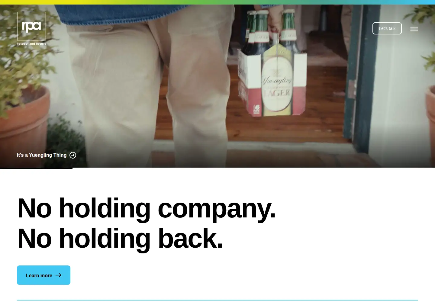 Captured homepage of rpa.com in the current scan