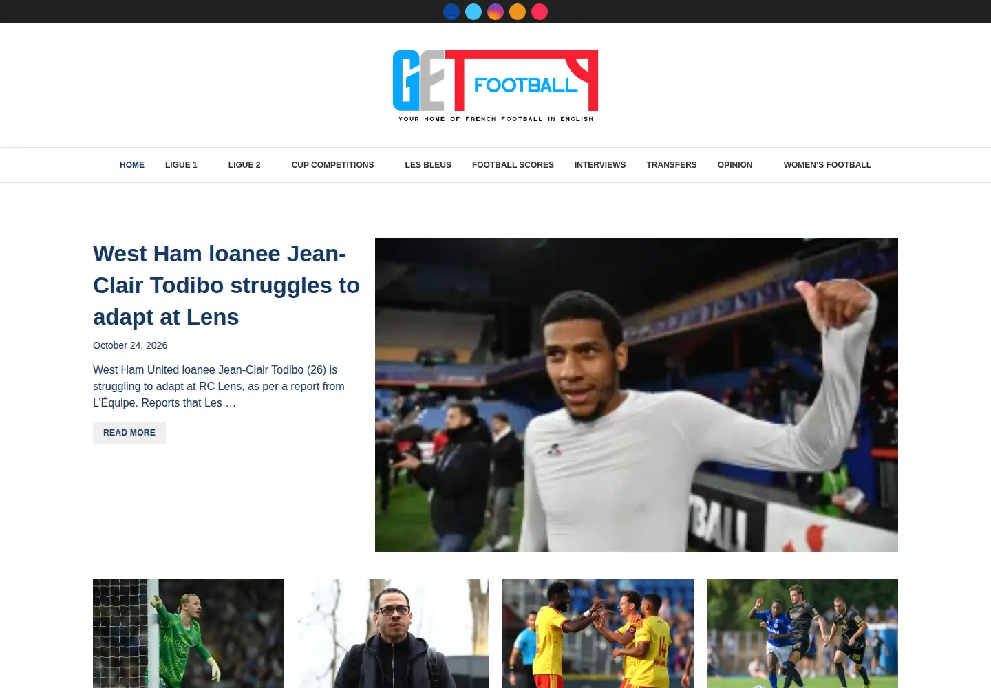 Screenshot of getfootballnewsfrance.com