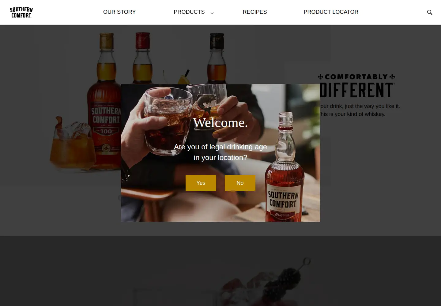 Screenshot of southerncomfort.com