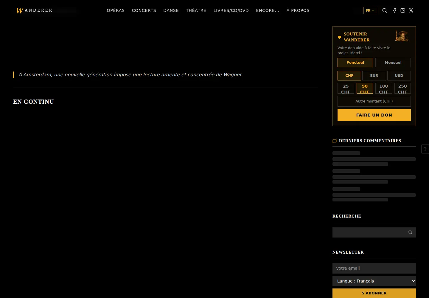 Screenshot of wanderersite.com