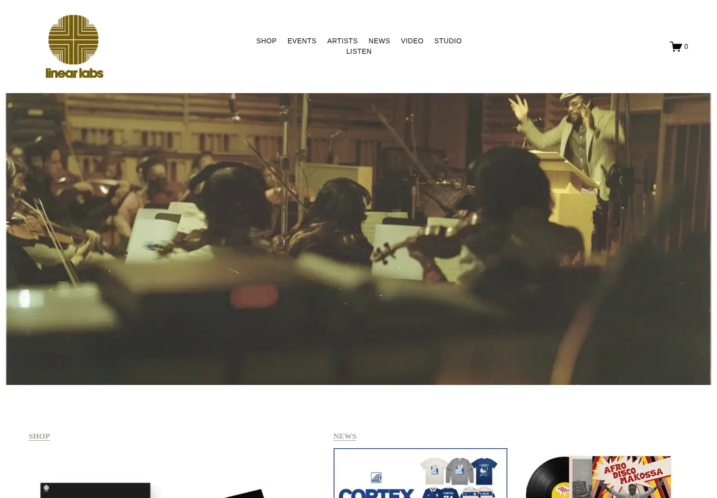 Screenshot of linearlabsmusic.com