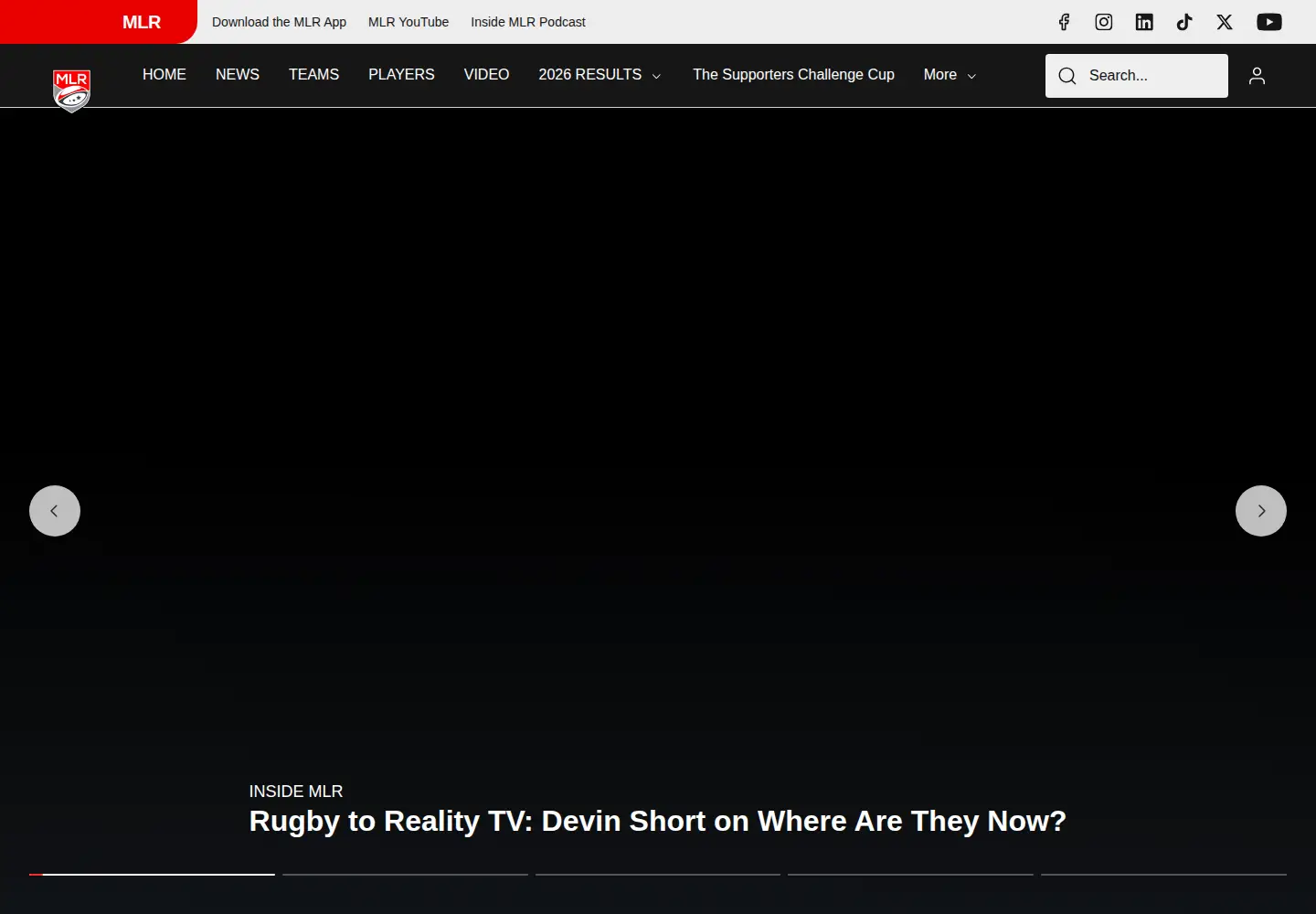 Screenshot of majorleague.rugby