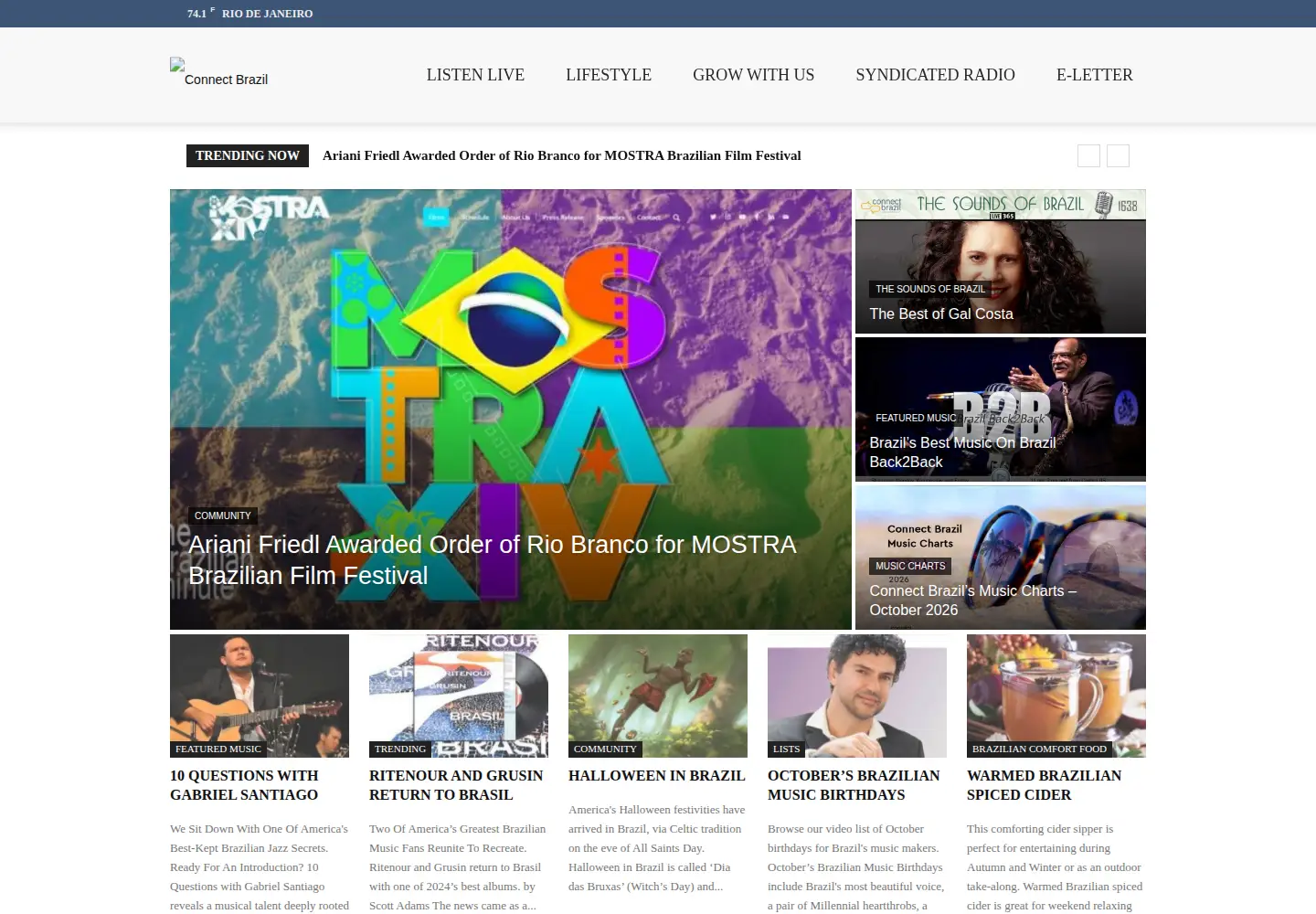Screenshot of connectbrazil.com
