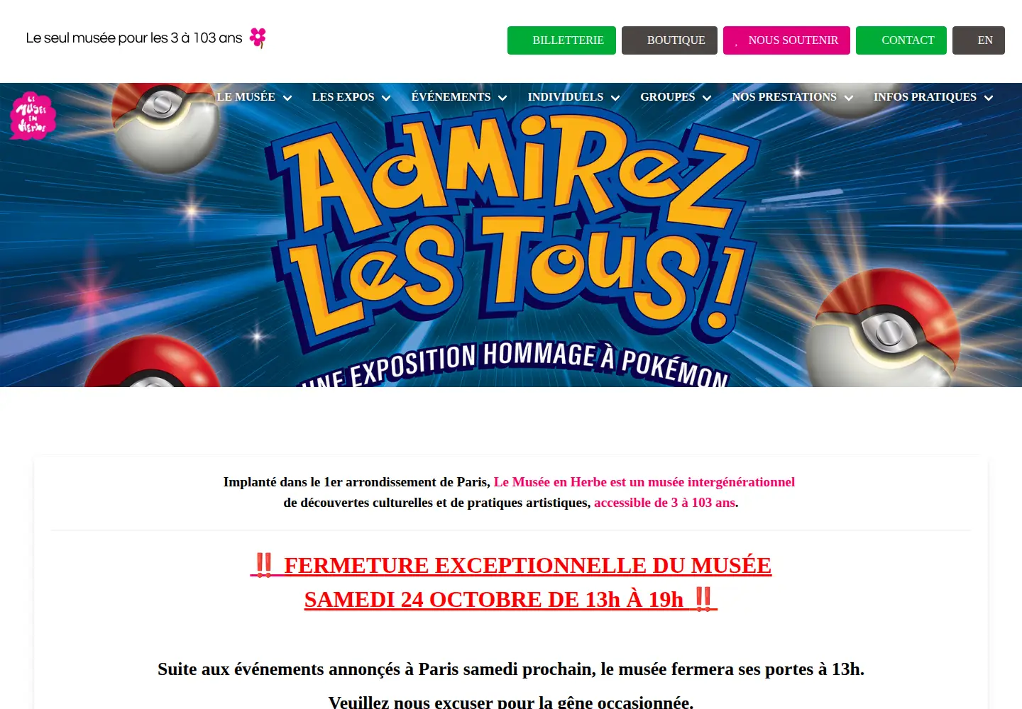 Screenshot of musee-en-herbe.com