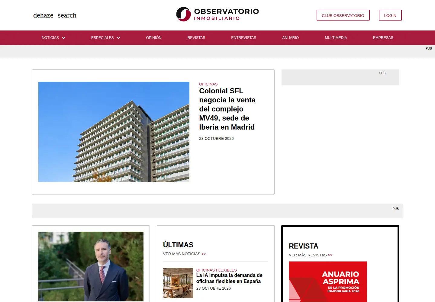 Screenshot of observatorioinmobiliario.es