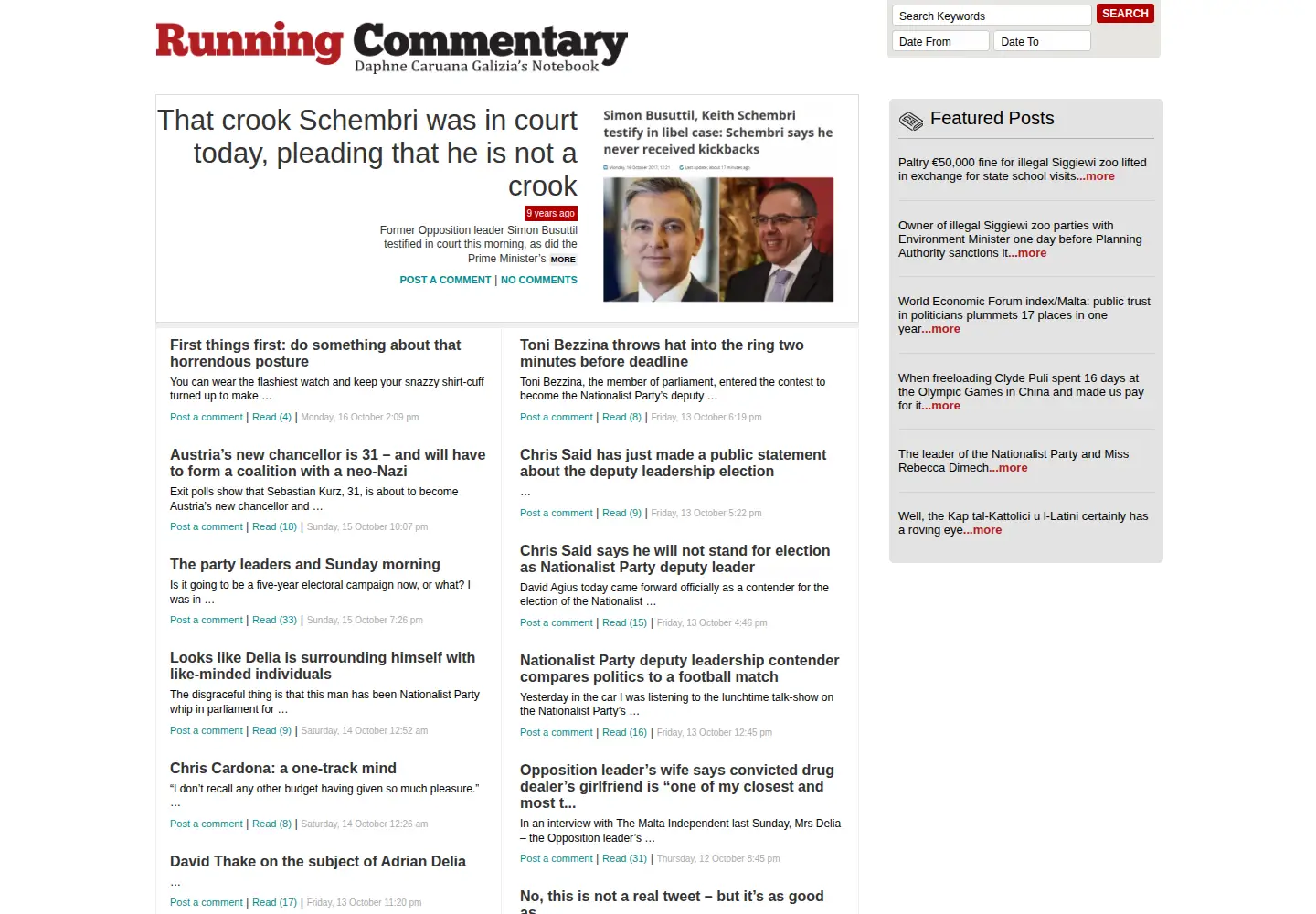Screenshot of daphnecaruanagalizia.com