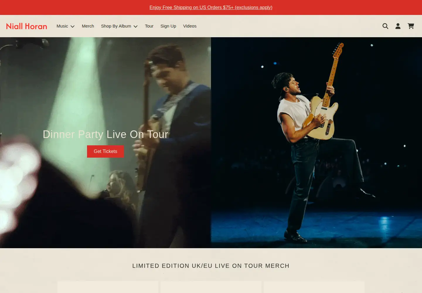 Screenshot of niallhoran.com