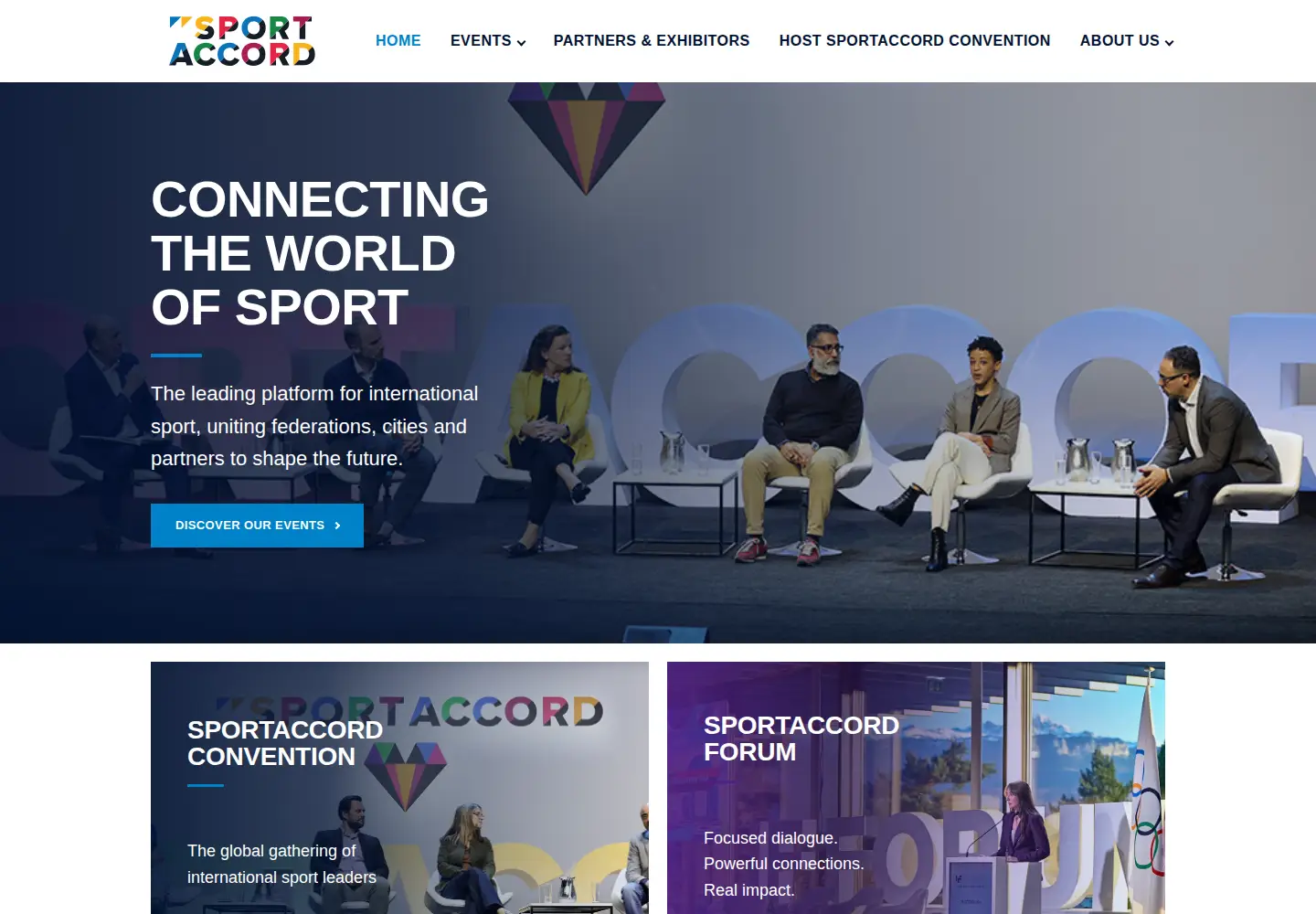 Screenshot of sportaccord.com