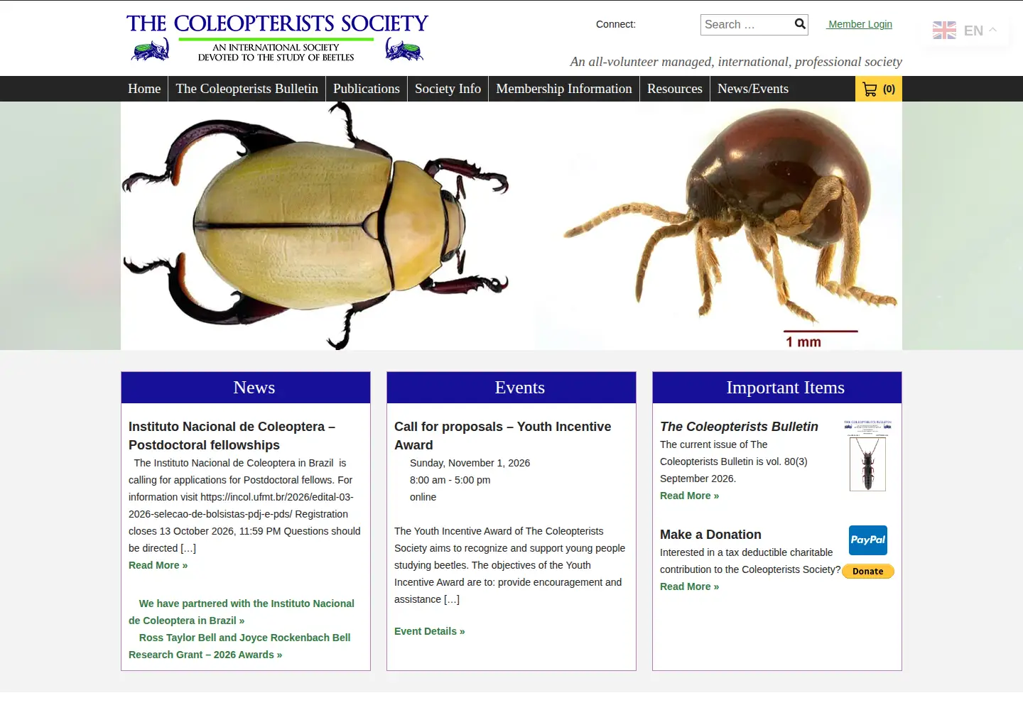Screenshot of coleopsoc.org