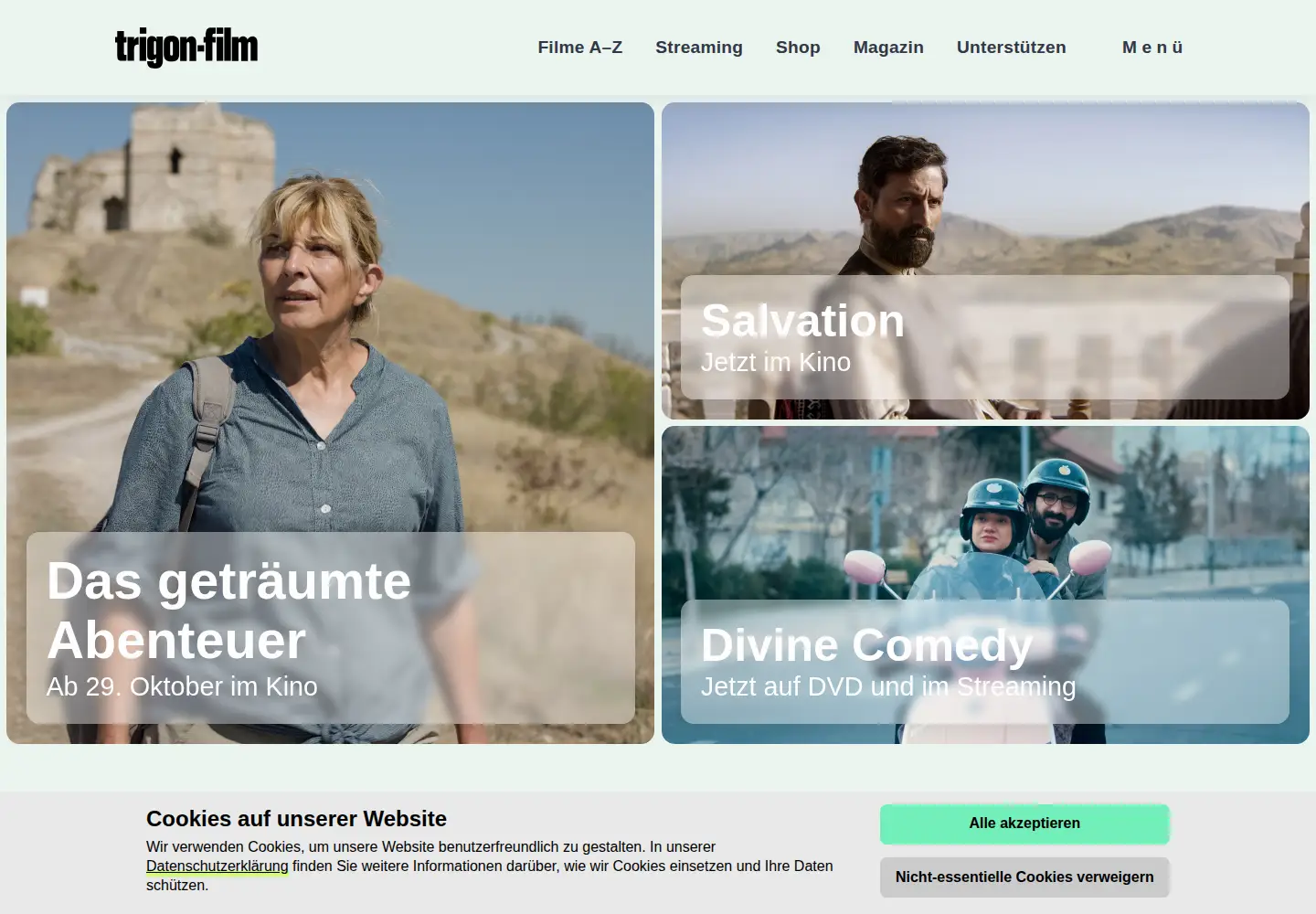 Screenshot of trigon-film.org