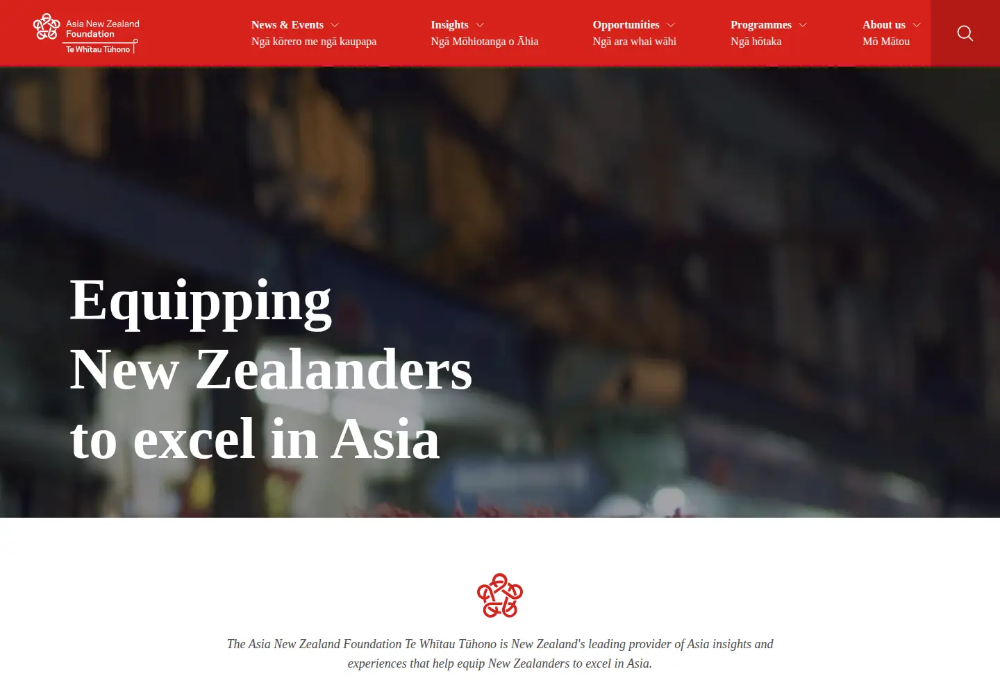 Captured homepage of asianz.org.nz in the current scan
