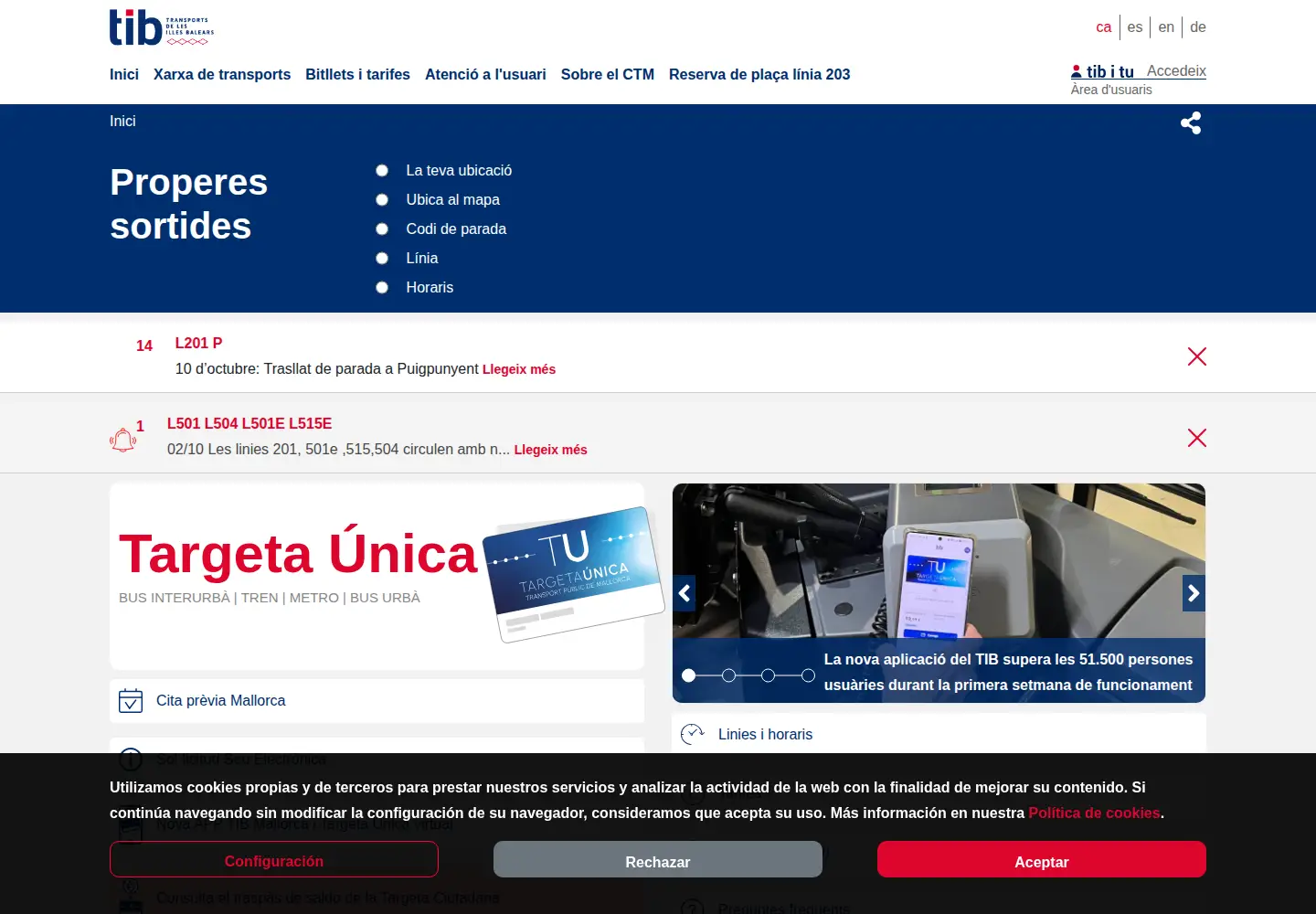 Screenshot of tib.org