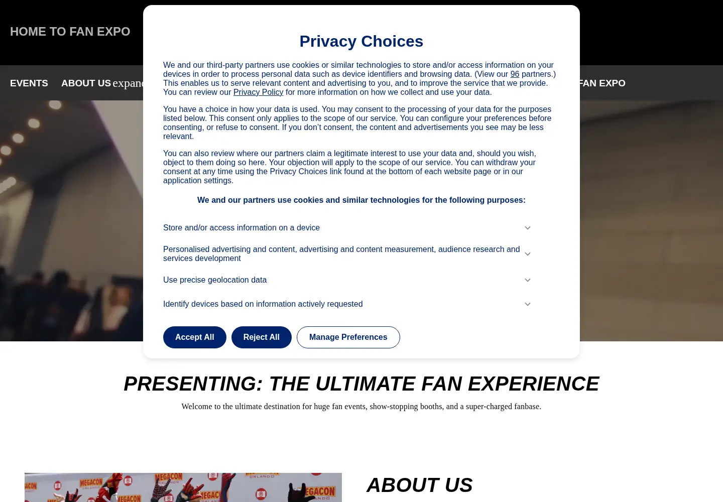 Screenshot of wizardworld.com