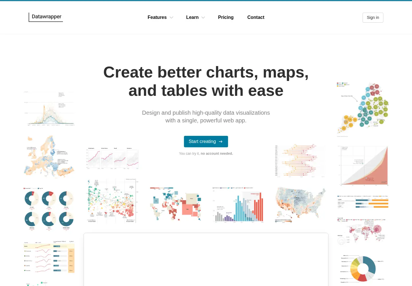 Screenshot of datawrapper.de