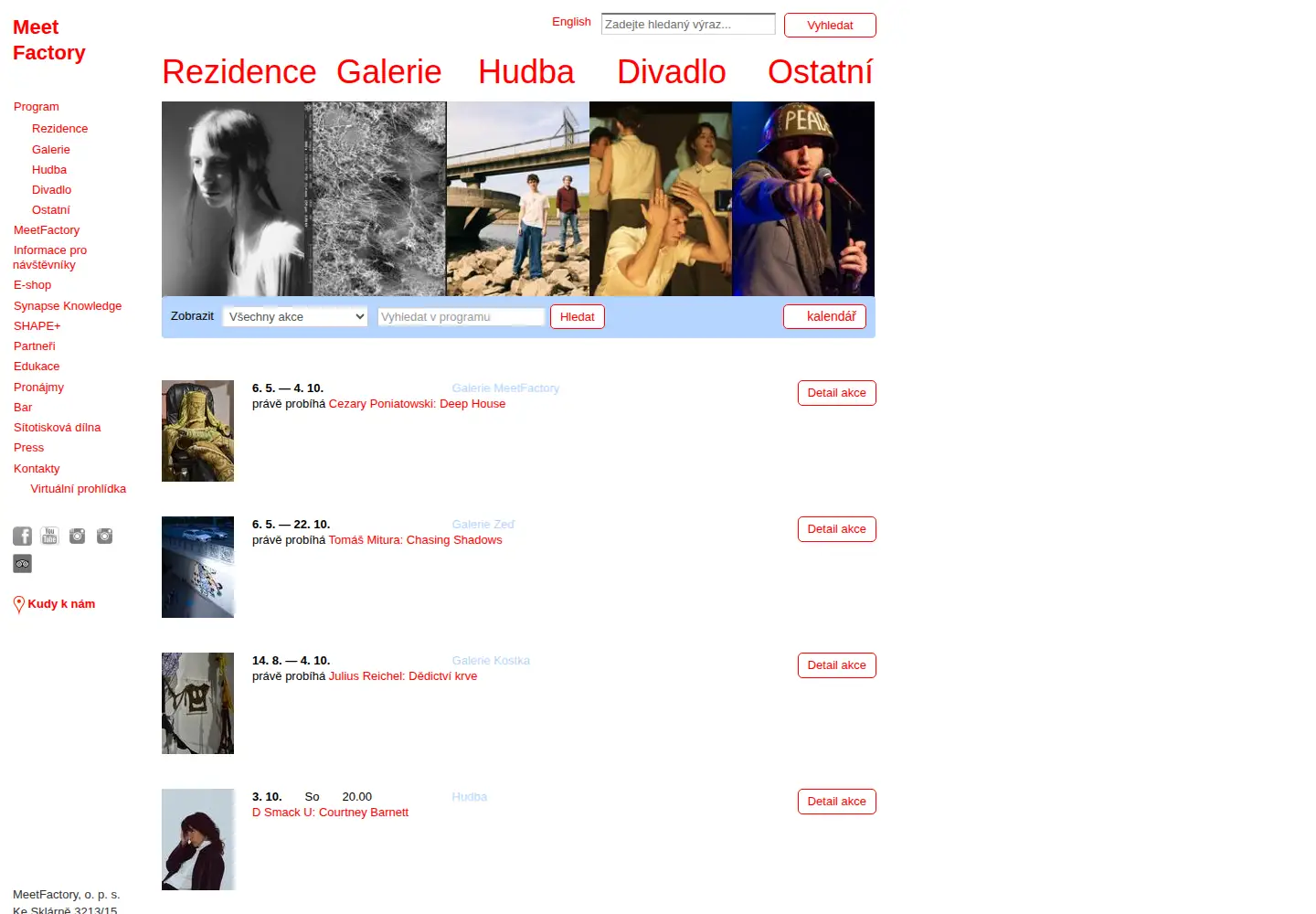 Screenshot of meetfactory.cz