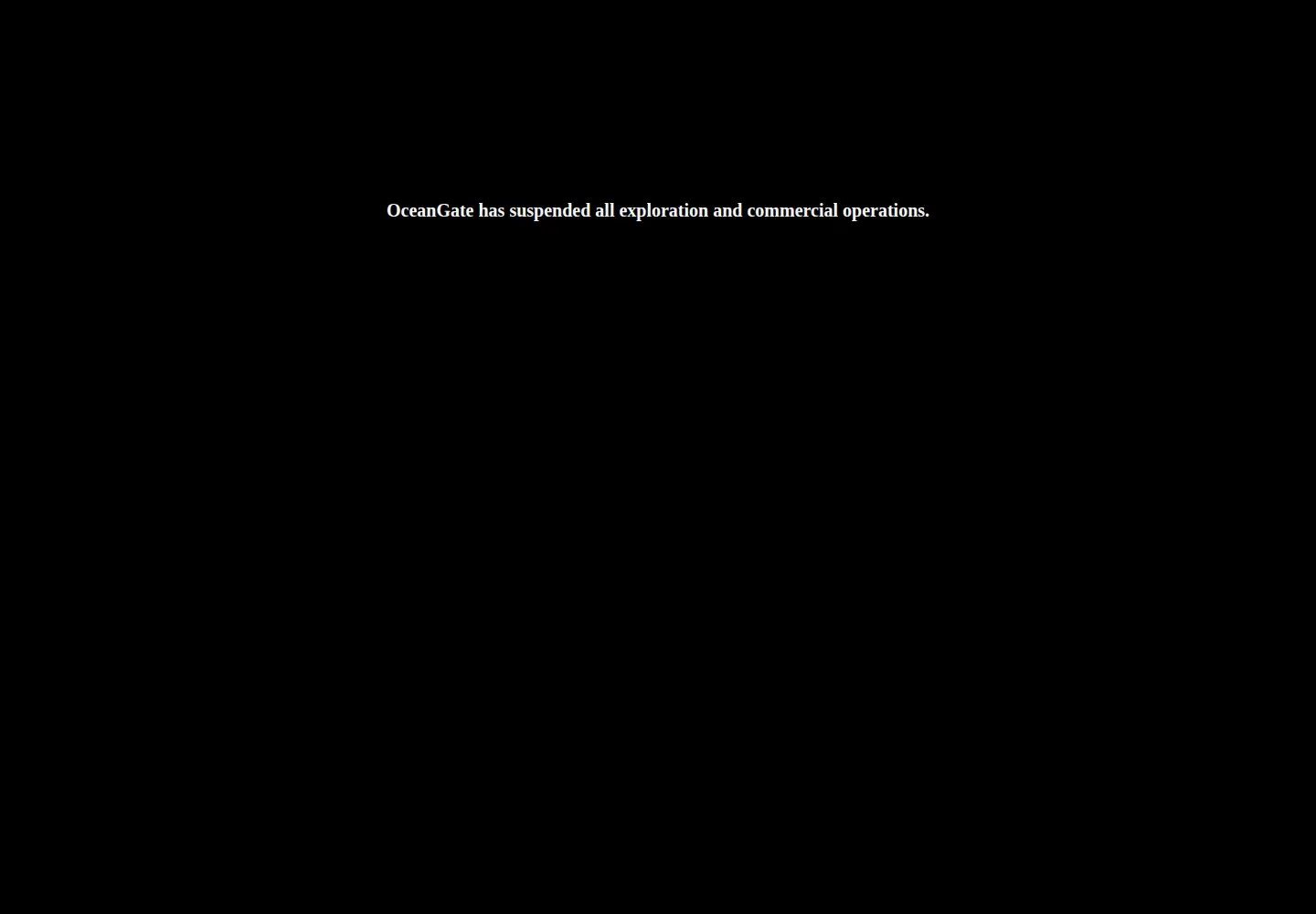 Captured homepage of oceangate.com in the current scan