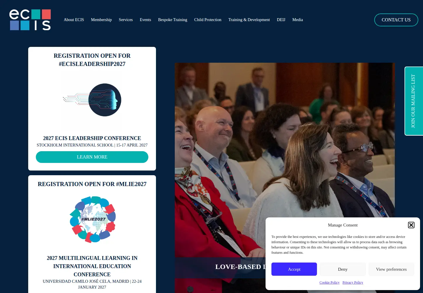 Screenshot of ecis.org