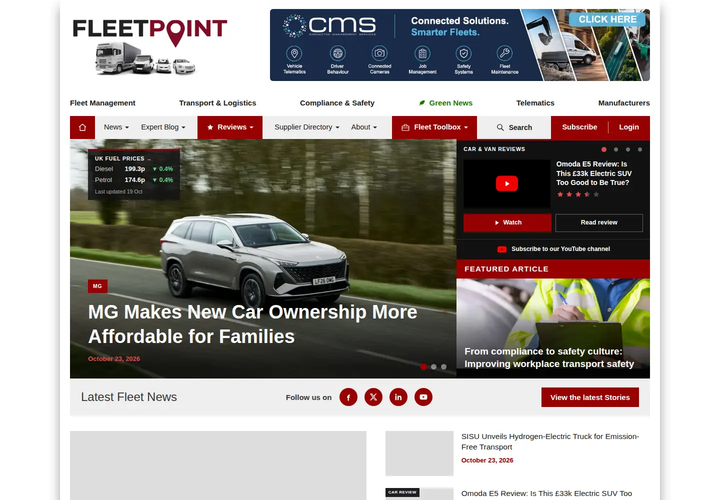 Captured homepage of fleetpoint.org in the current scan