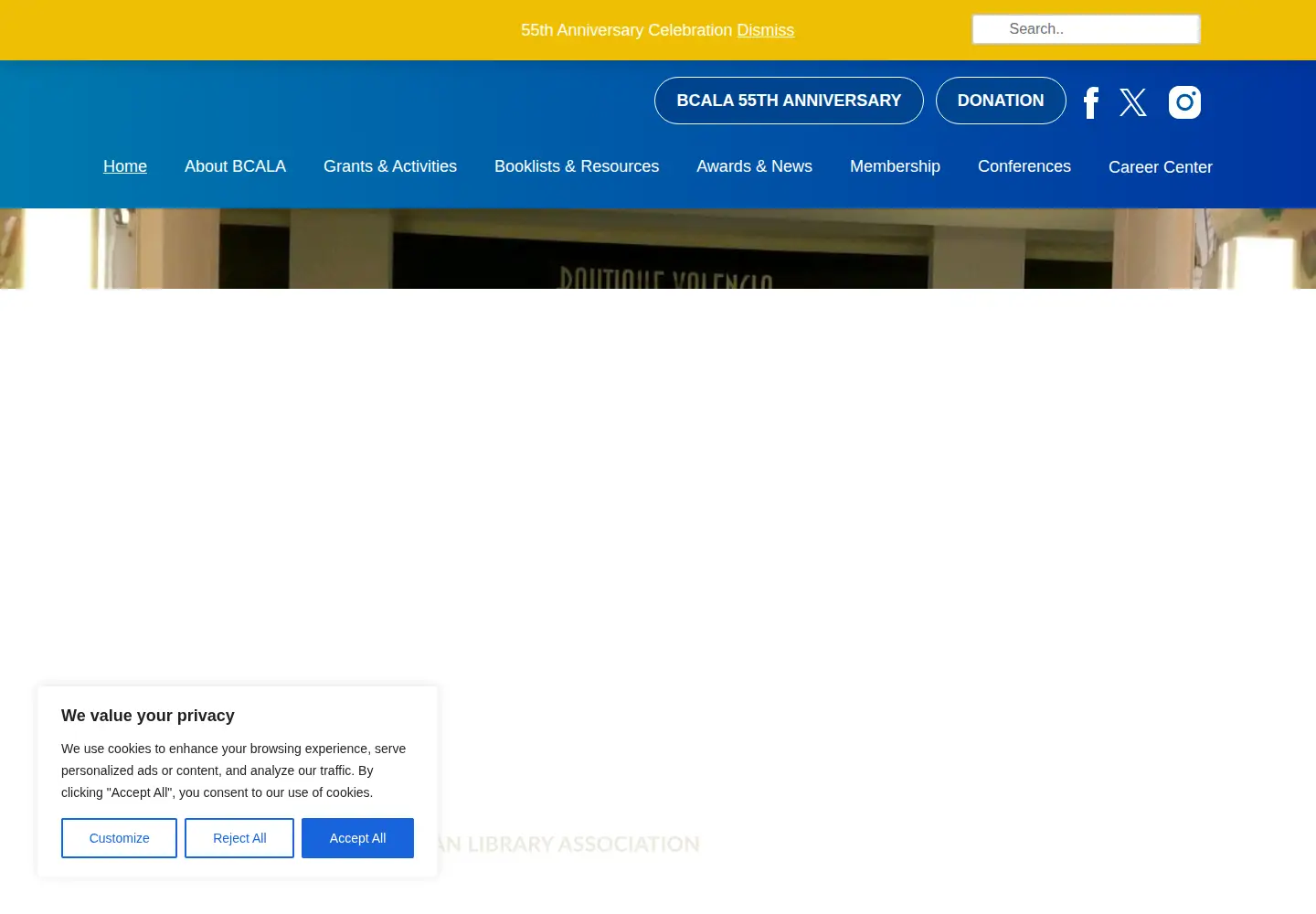 Screenshot of bcala.org